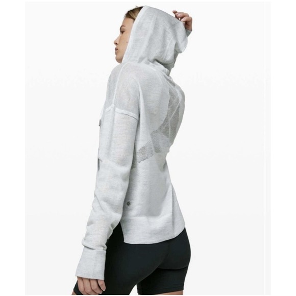 Lululemon Street to Shore hoodie *fits‎ like 10 lightweight mesh thumbhole blue - Picture 2 of 9